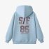 Sky Blue Numbers Print Hoodie GM8804-125