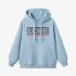 Sky Blue Letters Print Hoodie GM8804-126