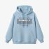 Sky Blue Letters Print Hoodie GM8804-127