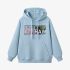 Sky Blue Letters Print Hoodie GM8804-128