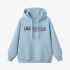 Sky Blue Letters Print Hoodie GM8804-129