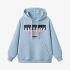 Sky Blue Letters Print Hoodie GM8804-130