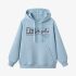 Sky Blue Letters Print Hoodie GM8804-136