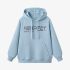 Sky Blue Letters Print Hoodie GM8804-137