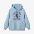 Sky Blue Letters Print Hoodie GM8804-139