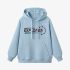 Sky Blue Letters Print Hoodie GM8804-142