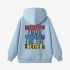 Sky Blue Letters Print Hoodie GM8804-144