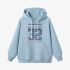 Sky Blue Numbers Print Hoodie GM8804-145