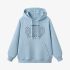 Sky Blue Letters Print Hoodie GM8804-148