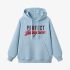 Sky Blue Letters Print Hoodie GM8804-149