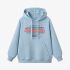 Sky Blue Letters Print Hoodie GM8804-153