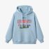 Sky Blue Letters Print Hoodie GM8804-155