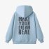 Sky Blue Letters Print Hoodie GM8804-157