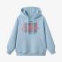 Sky Blue Letters Print Hoodie GM8804-162