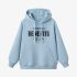 Sky Blue Letters Print Hoodie GM8804-165