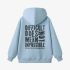 Sky Blue Letters Print Hoodie GM8804-166