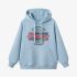 Sky Blue Letters Print Hoodie GM8804-167