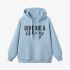 Sky Blue Letters Print Hoodie GM8804-168