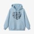 Sky Blue Letters Print Hoodie GM8804-170