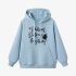 Sky Blue Letters Print Hoodie GM8804-171