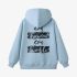 Sky Blue Letters Print Hoodie GM8804-172