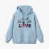 Sky Blue Letters Print Hoodie GM8804-173