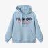 Sky Blue Letters Print Hoodie GM8804-174