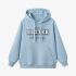 Sky Blue Letters Print Hoodie GM8804-175