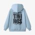 Sky Blue Letters Print Hoodie GM8804-176