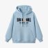 Sky Blue Letters Print Hoodie GM8804-178