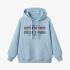 Sky Blue Letters Print Hoodie GM8804-180