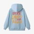 Letter Graphic Sky Blue Hoodie GM8804-183