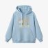 Sky Blue Letter Graphic Hoodie GM8804-193