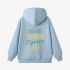 Sky Blue Letter Graphic Hoodie GM8804-200