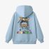 Sky Blue Skeletons Graphic Hoodie GM8804-206