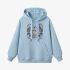 Sky Blue Skeletons Graphic Hoodie GM8804-208