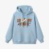 Sky Blue Letter Graphic Hoodie GM8804-209