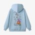 Sky Blue Skeletons Graphic Hoodie GM8804-210