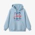 Sky Blue Letter Graphic Hoodie GM8804-212