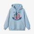 Sky Blue Letter Graphic Hoodie GM8804-215