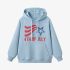 Sky Blue Letter Graphic Hoodie GM8804-218