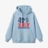 Sky Blue Letter Graphic Hoodie GM8804-219