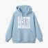 Sky Blue Letter Graphic Hoodie GM8804-223