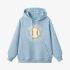 Sky Blue Letter Graphic Hoodie GM8804-227