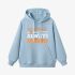 Sky Blue Letter Graphic Hoodie GM8804-232