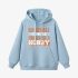 Sky Blue Letter Graphic Hoodie GM8804-233