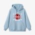 Sky Blue Letter Graphic Hoodie GM8804-234