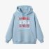 Sky Blue Letter Graphic Hoodie GM8804-235