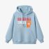 Sky Blue Letter Graphic Hoodie GM8804-237