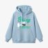 Sky Blue Letter Graphic Hoodie GM8804-246